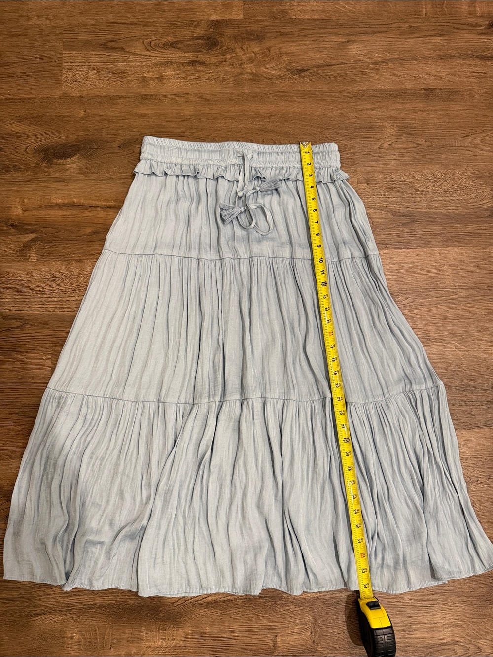 Rachel Zoe Satin Blue Maxi Skirt Size XL